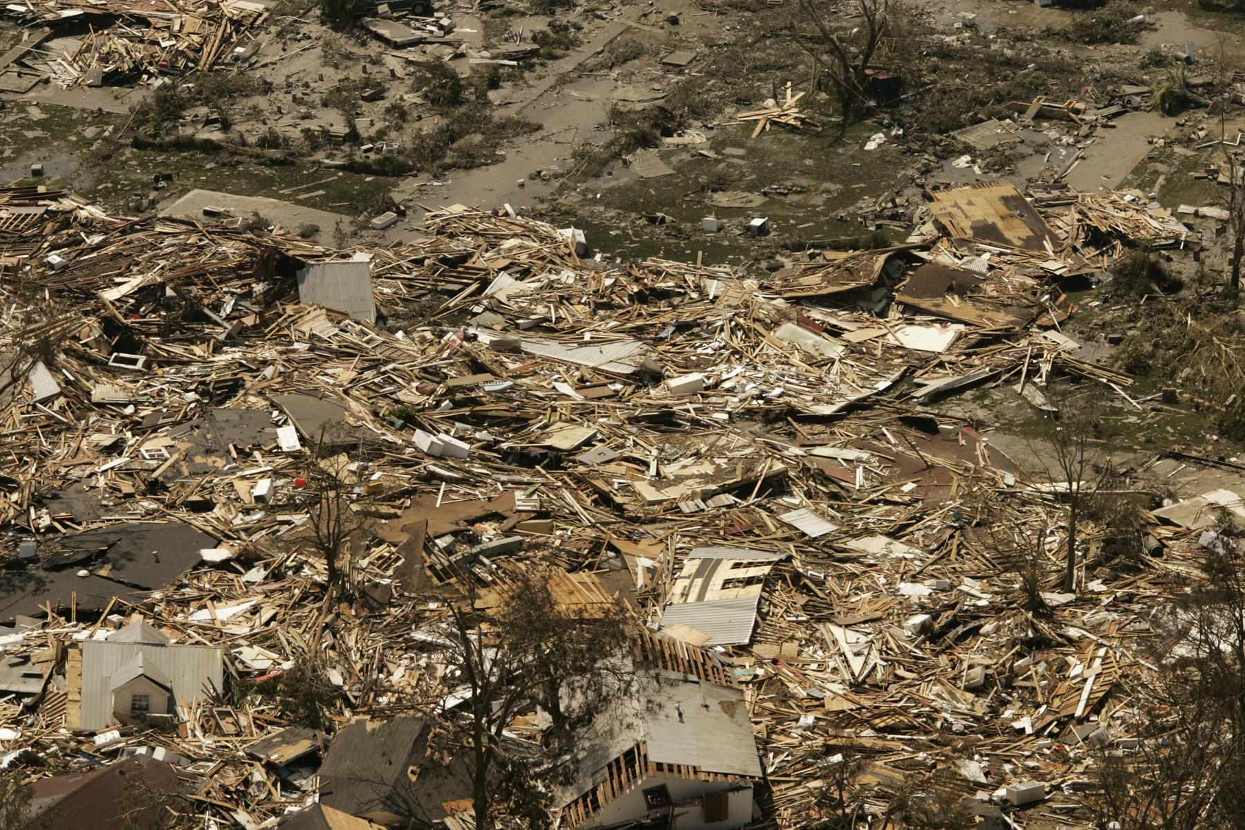 Image of destroyed homes