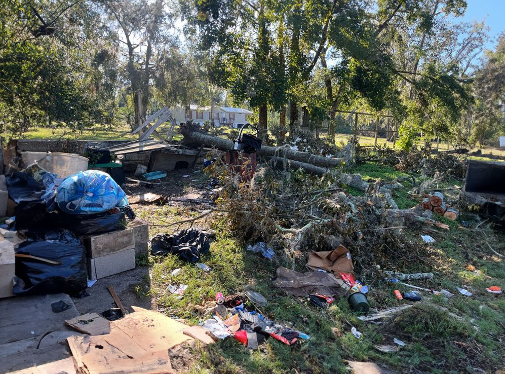 Hurricane Helene destruction