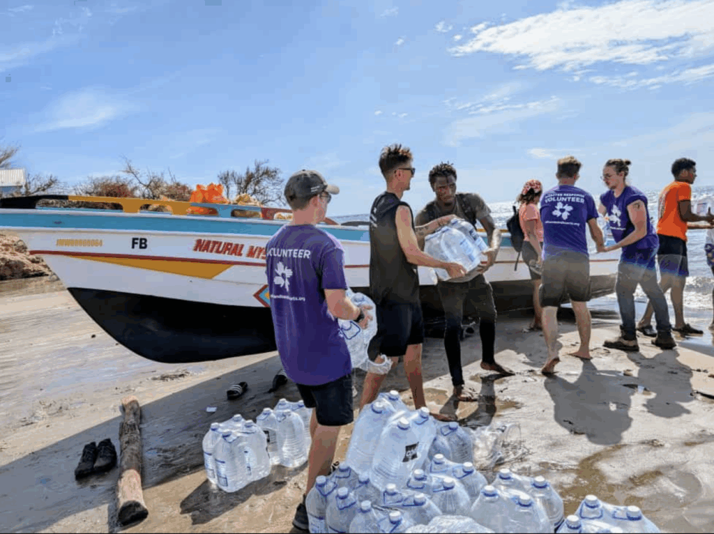 Volunteers are at Treasure Beach today, assisting with the distribution together with our partner, Breds.